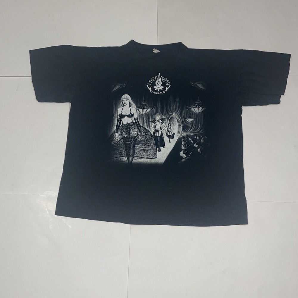 Vintage Lacrimosa Band Tee Shirt Fassade 2001 Tour T Shirt Goth Metal Size XL